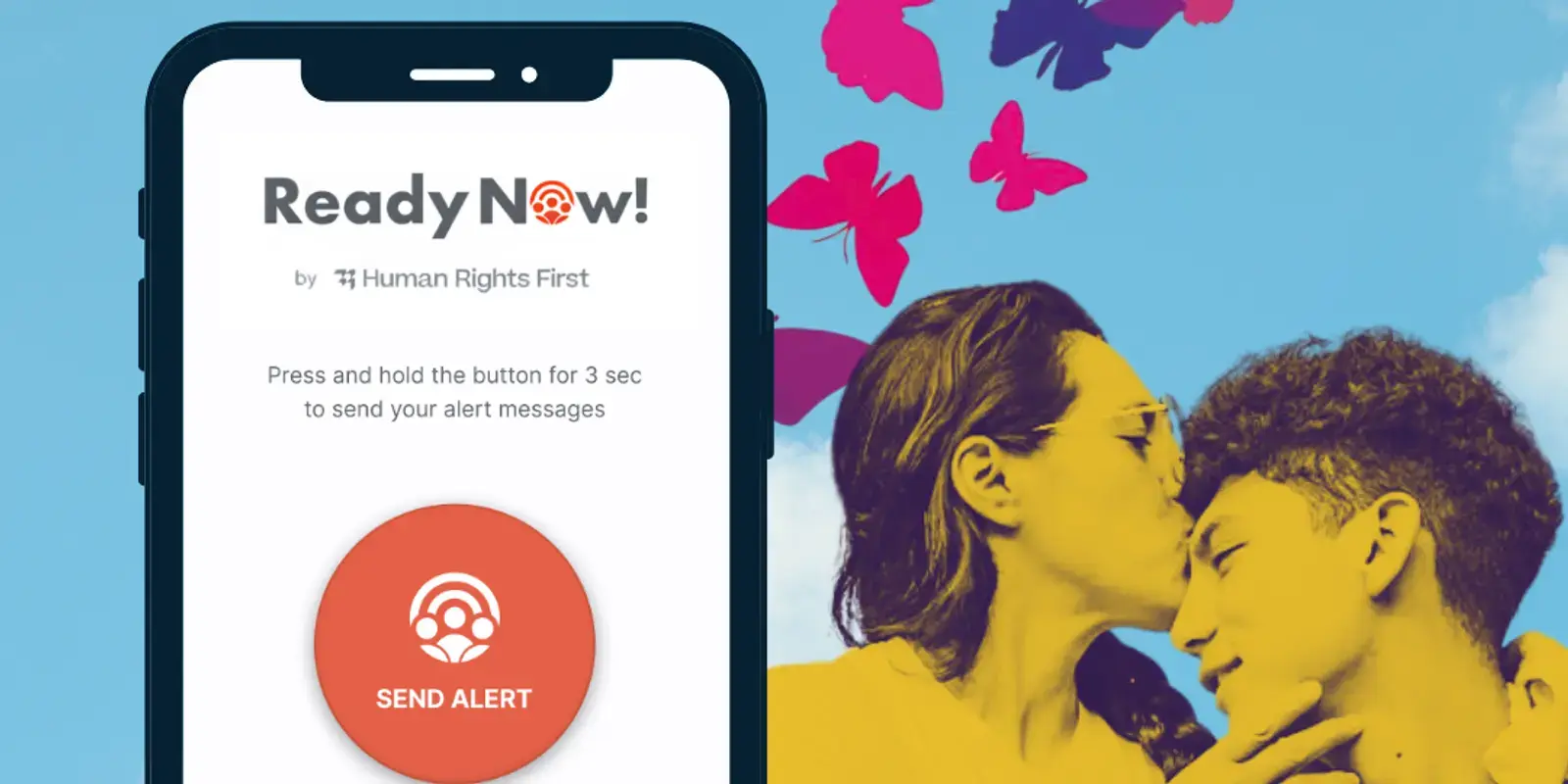 ReadyNow! app showing the Send Alert button